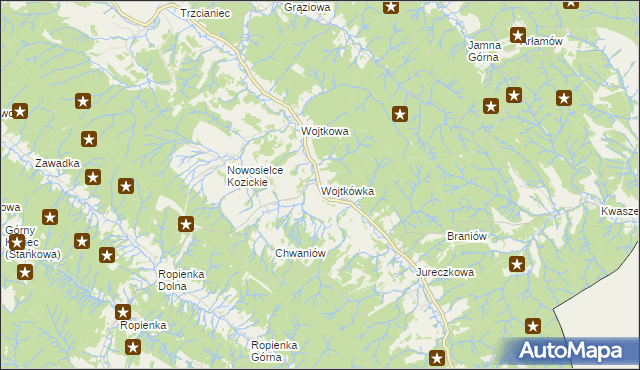 mapa Wojtkówka, Wojtkówka na mapie Targeo