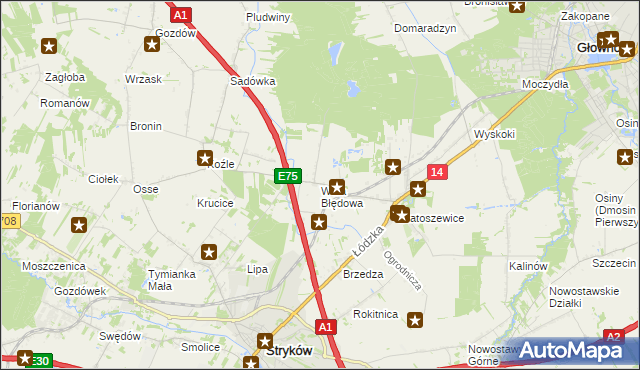 mapa Wola Błędowa, Wola Błędowa na mapie Targeo