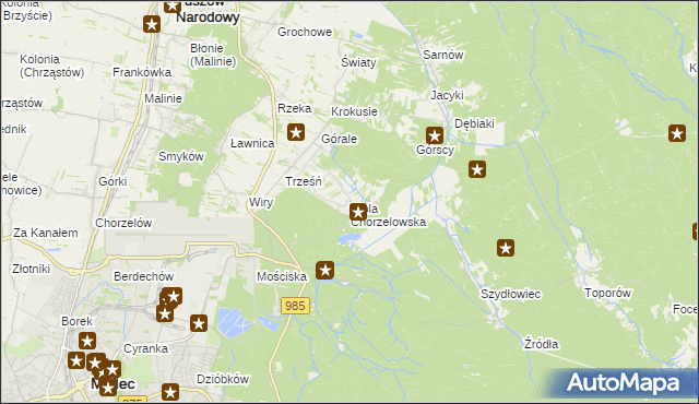 mapa Wola Chorzelowska, Wola Chorzelowska na mapie Targeo