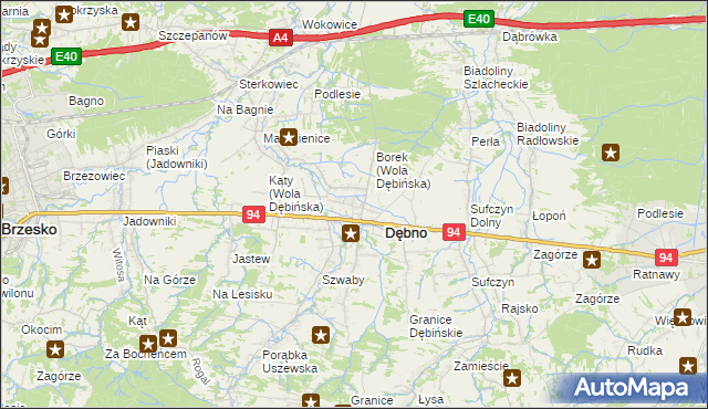 mapa Wola Dębińska, Wola Dębińska na mapie Targeo