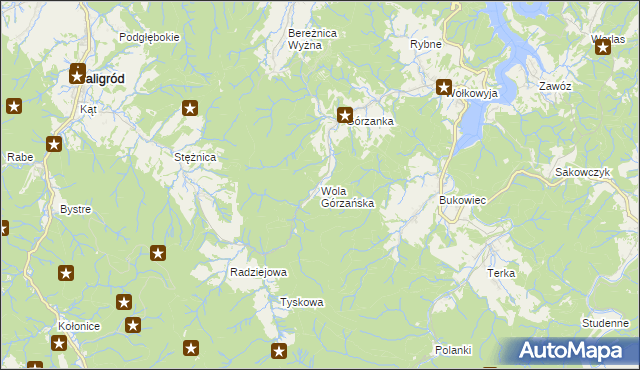 mapa Wola Górzańska, Wola Górzańska na mapie Targeo