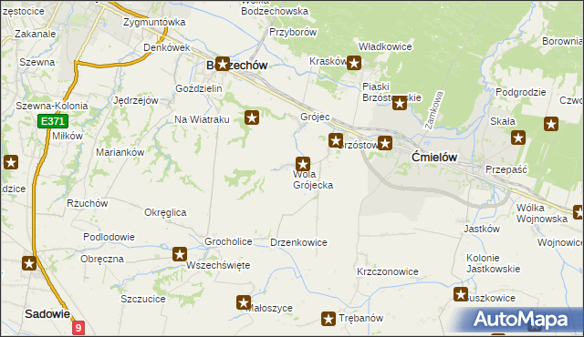 mapa Wola Grójecka, Wola Grójecka na mapie Targeo