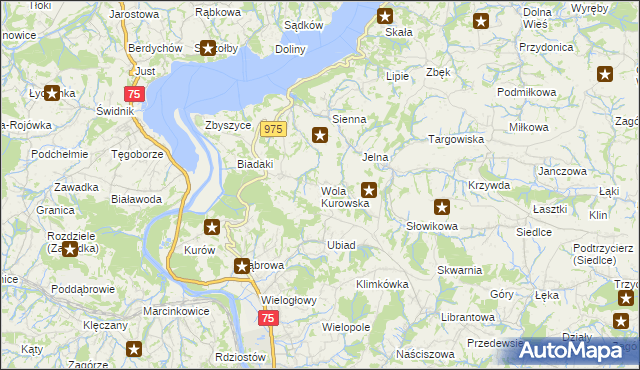 mapa Wola Kurowska, Wola Kurowska na mapie Targeo