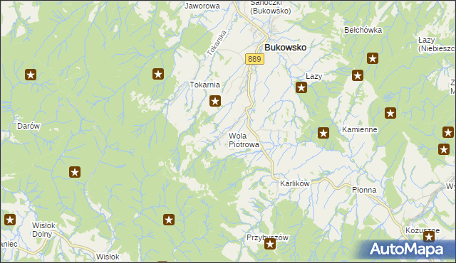 mapa Wola Piotrowa, Wola Piotrowa na mapie Targeo