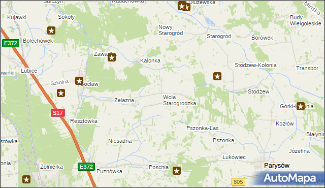 mapa Wola Starogrodzka, Wola Starogrodzka na mapie Targeo