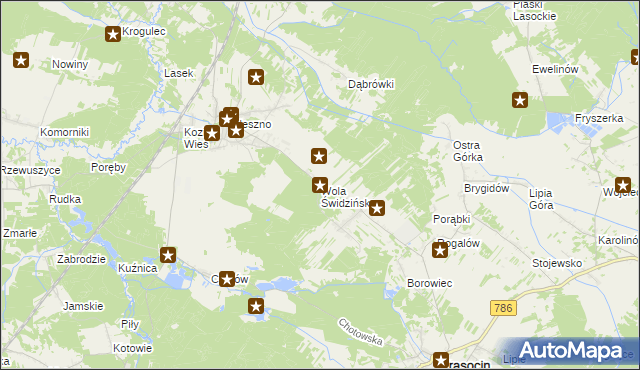 mapa Wola Świdzińska, Wola Świdzińska na mapie Targeo