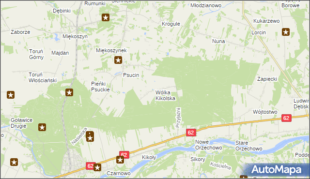 mapa Wólka Kikolska, Wólka Kikolska na mapie Targeo