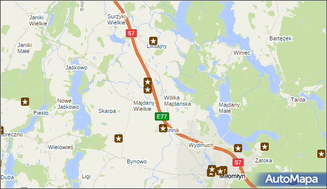 mapa Wólka Majdańska, Wólka Majdańska na mapie Targeo