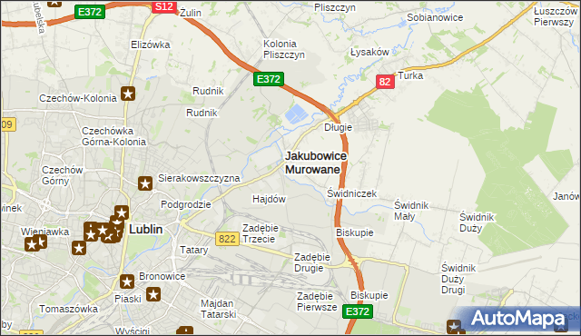 mapa Wólka powiat lubelski, Wólka powiat lubelski na mapie Targeo