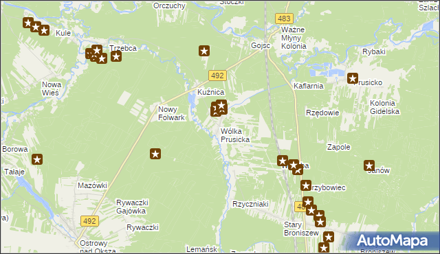 mapa Wólka Prusicka, Wólka Prusicka na mapie Targeo