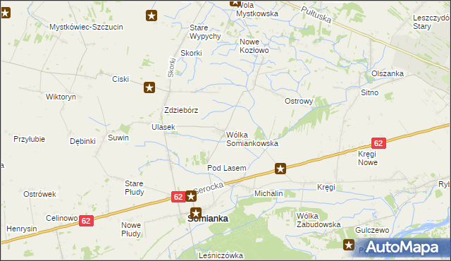 mapa Wólka Somiankowska, Wólka Somiankowska na mapie Targeo