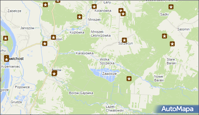 mapa Wólka Szczecka, Wólka Szczecka na mapie Targeo