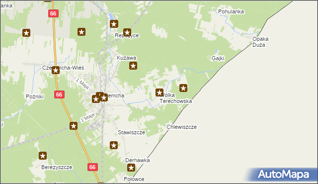 mapa Wólka Terechowska, Wólka Terechowska na mapie Targeo