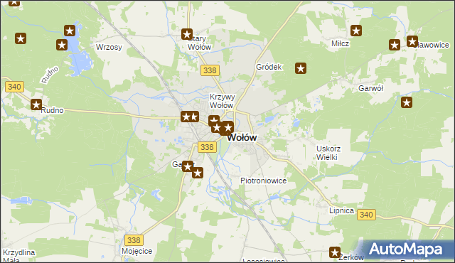 mapa Wołów, Wołów na mapie Targeo