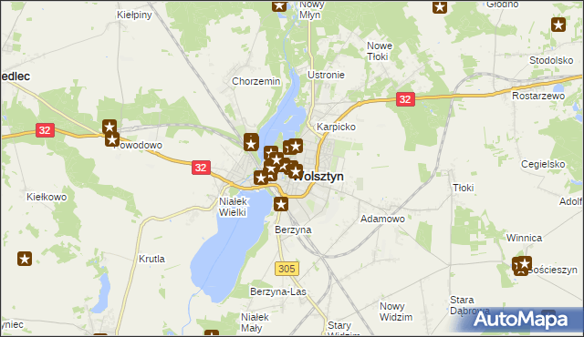 mapa Wolsztyn, Wolsztyn na mapie Targeo