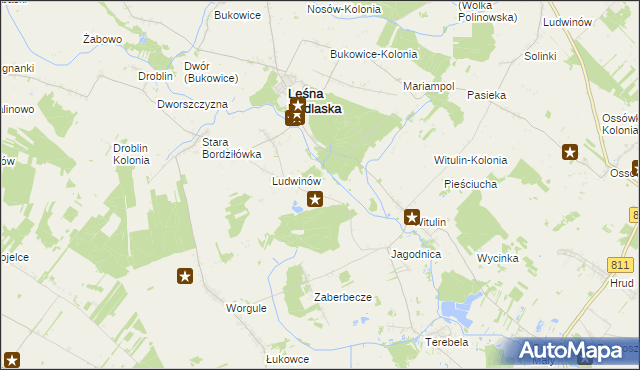 mapa Worgule Osada, Worgule Osada na mapie Targeo