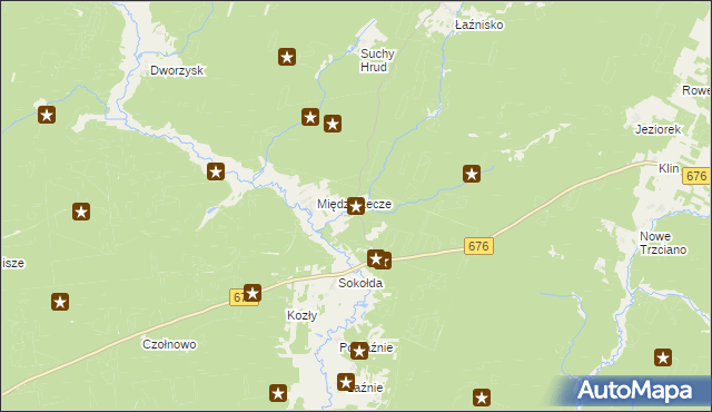 mapa Woronicze, Woronicze na mapie Targeo