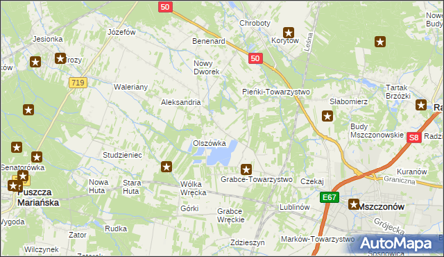 mapa Wręcza, Wręcza na mapie Targeo