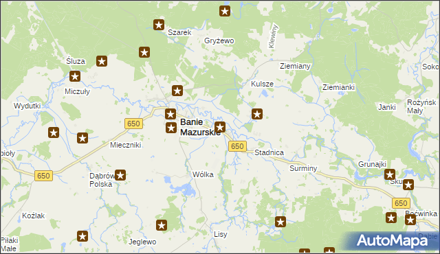 mapa Wróbel gmina Banie Mazurskie, Wróbel gmina Banie Mazurskie na mapie Targeo