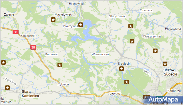 mapa Wrzeszczyn, Wrzeszczyn na mapie Targeo