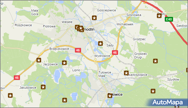 mapa Wydrowice gmina Niemodlin, Wydrowice gmina Niemodlin na mapie Targeo
