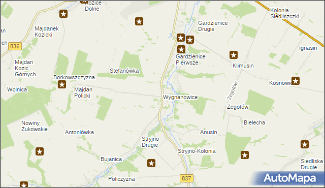 mapa Wygnanowice, Wygnanowice na mapie Targeo