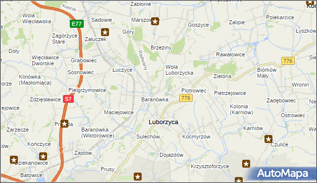 mapa Wysiołek Luborzycki, Wysiołek Luborzycki na mapie Targeo