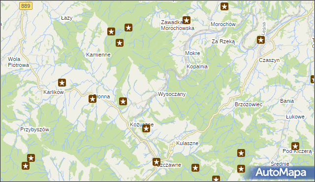 mapa Wysoczany, Wysoczany na mapie Targeo