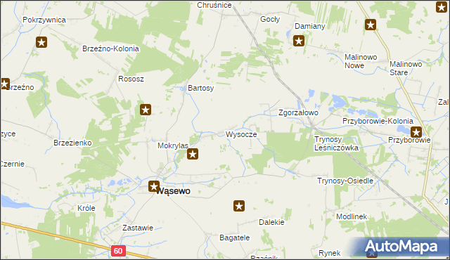 mapa Wysocze, Wysocze na mapie Targeo