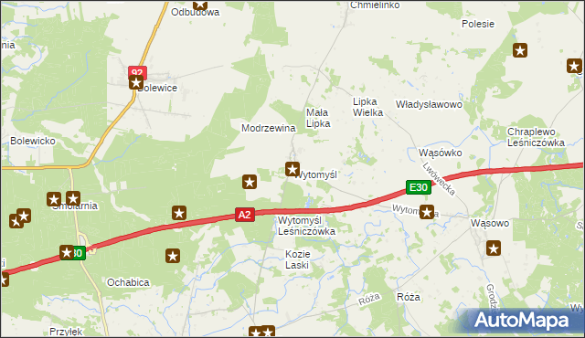 mapa Wytomyśl, Wytomyśl na mapie Targeo