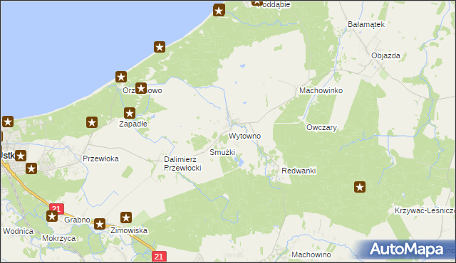 mapa Wytowno, Wytowno na mapie Targeo