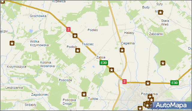 mapa Żabce, Żabce na mapie Targeo