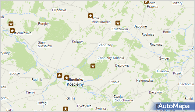 mapa Zabruzdy-Kolonia, Zabruzdy-Kolonia na mapie Targeo