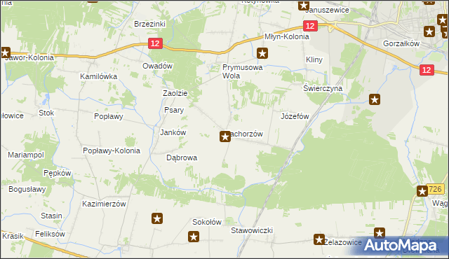 mapa Zachorzów, Zachorzów na mapie Targeo