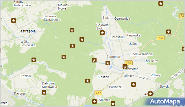 mapa Zadobrze Leśniczówka, Zadobrze Leśniczówka na mapie Targeo