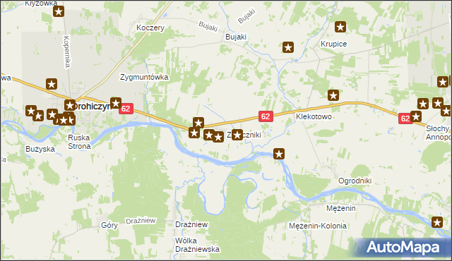 mapa Zajęczniki, Zajęczniki na mapie Targeo