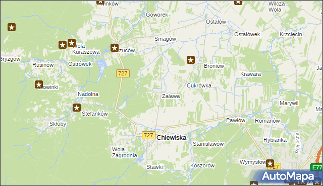 mapa Zaława, Zaława na mapie Targeo