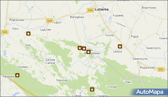 mapa Zamek Bierzgłowski, Zamek Bierzgłowski na mapie Targeo