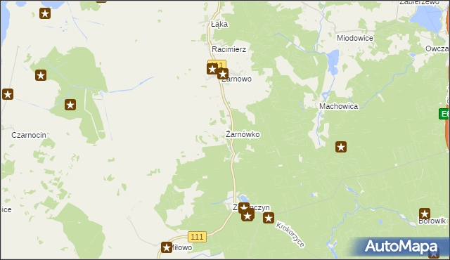 mapa Żarnówko, Żarnówko na mapie Targeo