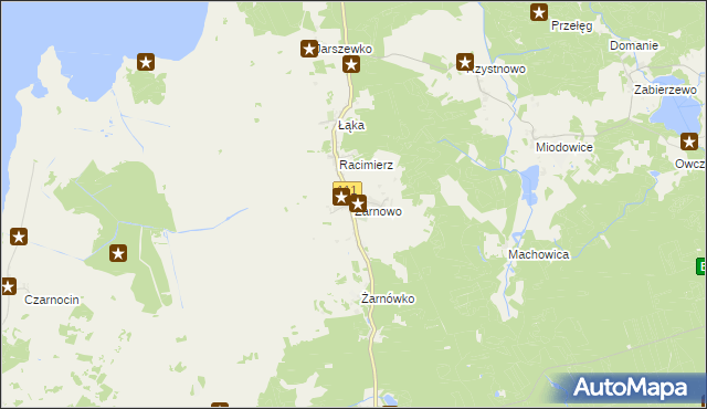 mapa Żarnowo gmina Stepnica, Żarnowo gmina Stepnica na mapie Targeo