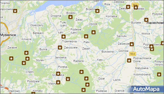 mapa Zasań, Zasań na mapie Targeo