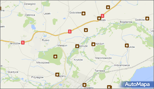 mapa Zastruże gmina Żarów, Zastruże gmina Żarów na mapie Targeo