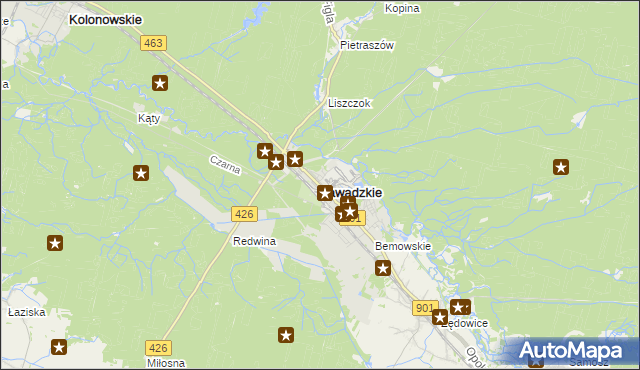 mapa Zawadzkie, Zawadzkie na mapie Targeo