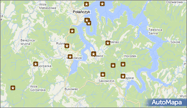 mapa Zawóz, Zawóz na mapie Targeo