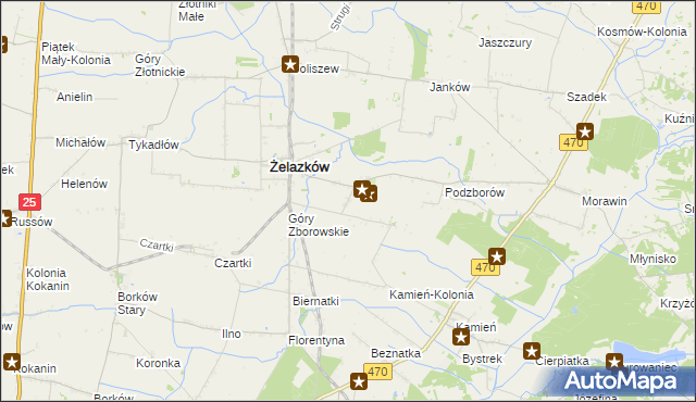 mapa Zborów gmina Żelazków, Zborów gmina Żelazków na mapie Targeo