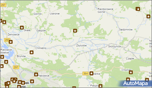 mapa Zbylutów, Zbylutów na mapie Targeo