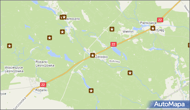 mapa Zdroisko, Zdroisko na mapie Targeo