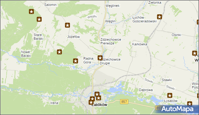 mapa Zdziechowice Drugie, Zdziechowice Drugie na mapie Targeo