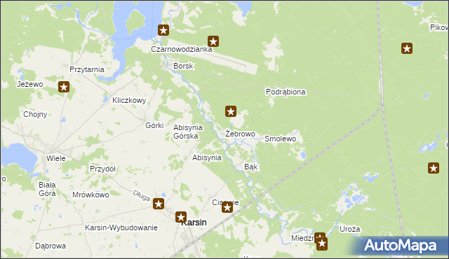 mapa Żebrowo, Żebrowo na mapie Targeo