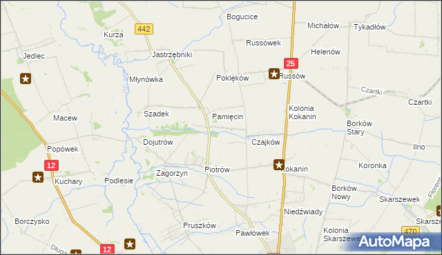 mapa Żegocin gmina Blizanów, Żegocin gmina Blizanów na mapie Targeo